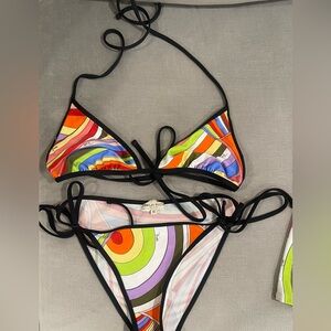 Emilio Pucci  Printed bikini briefs ( size small) and Top (size medium)